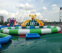 Water park equipment Large inflatable elephant slide combination inflatable pool Outdoor childrens household bracket pool