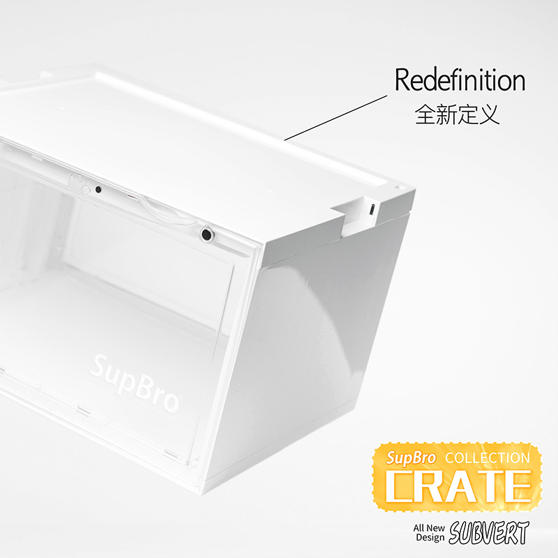 supbro limited led luminous sound-activated shoe box storage box acrylic shoe wall side aj display shoe box