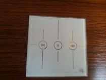 Smart switch panel Touch panel Switch panel Glass 3-position button White silver