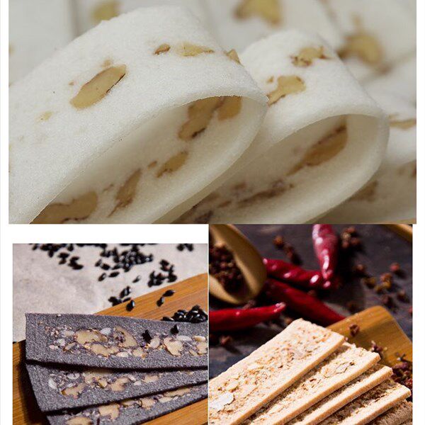 5盒包邮云片糕传统糕点重庆云阳特产王茂生桃片糕核桃仁400g_7折现价