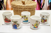 Korean wine glass Sake wine glass multi-piece set of characteristic wine glass Korean handicraft gift xsp1031