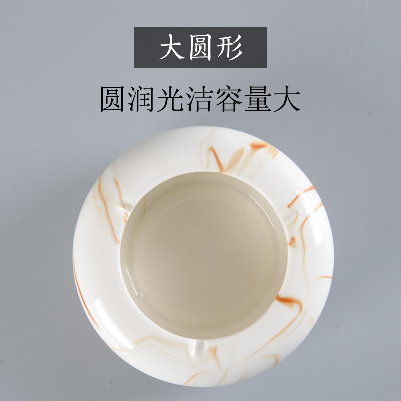 Creative move square ceramic ashtray ashtray large round contracted sitting room tea table Chinese style desk at home