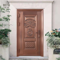 The manufacturer direct sales for 304#不锈钢仿铜门别墅门庭院入户大门防盗门烤漆门镀铜门