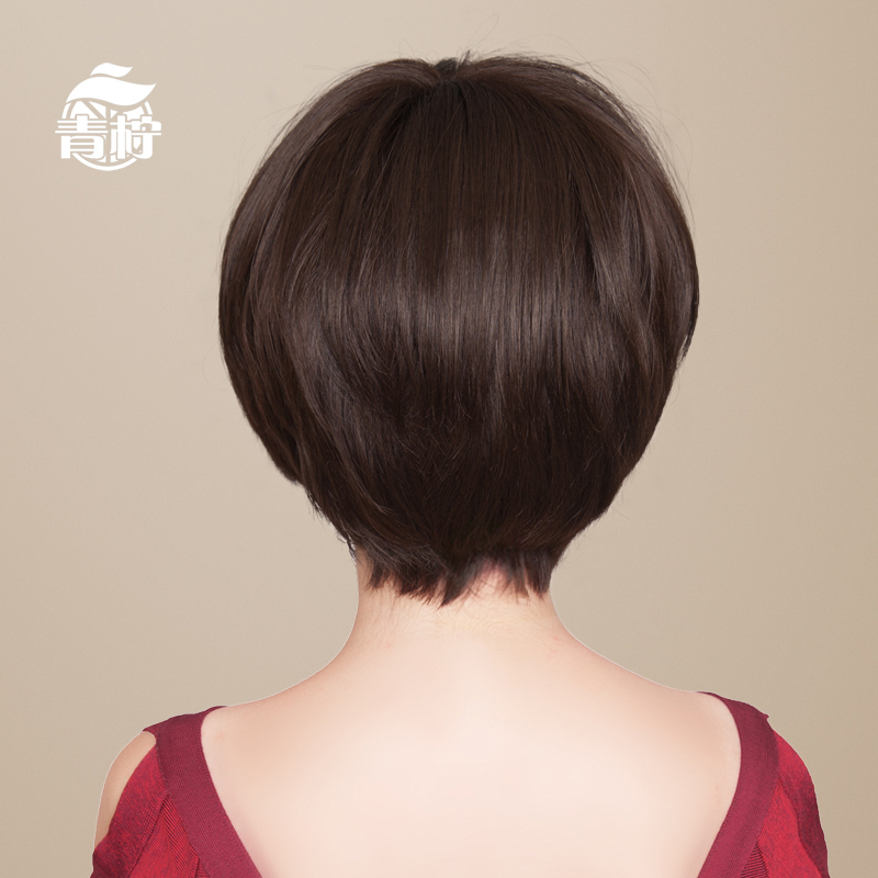 青柠假发真人发全手织女短bobo波波头经典沙宣出口工艺日韩明星