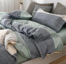 Bed four pieces of bed sheet Quilt Cover Spring Autumn Money Students Dormitory Supplies Boys Three Sets Washed Cotton Single Summer