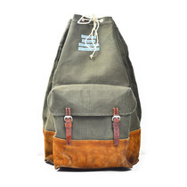 Swiss 1973 medieval turmeric suede canvas backpack travel bag VINTAG tooling canvas bag RRL