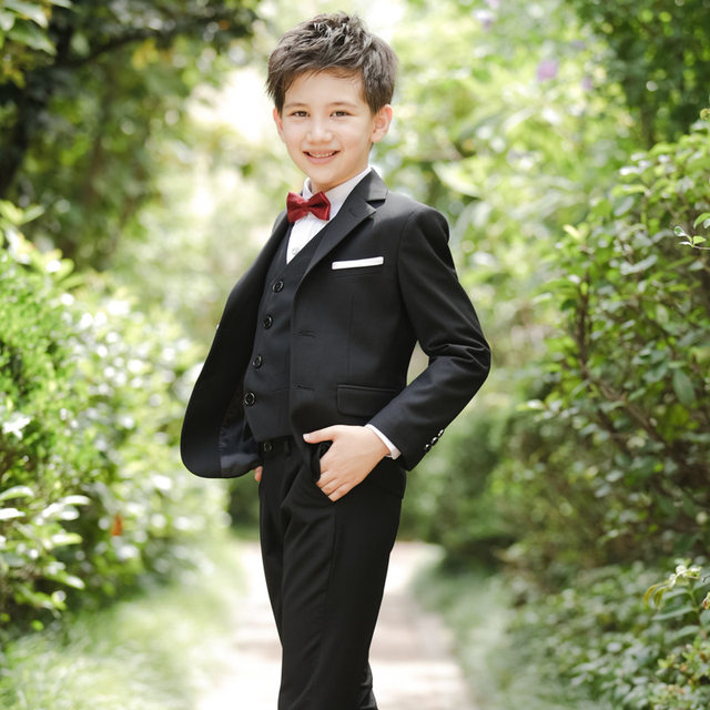 Children's clothing spring and autumn boys suits children boys middle-aged children small suits flower girls jacket dress three-piece suit Children's clothing spring and autumn boys suits children boys middle-aged children small suits flower girls jacket dress three-piece suit