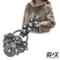 Boutique mink buckle counter original buckle coat fur fur button duckbill buckle high-end crystal buckle 10 5mm