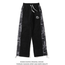 Spring Summer Casual Pants Men Loose 100 Hitch Pendant Sensuality Light Core Suede Trousers Harbor Craze Thin straight Pants Tide