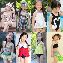 Little Princess Childrens swimsuit Girls one-piece skirt Belly cover girl split Sweet flower spa bikini Swimsuit