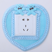 Fabric switch protective cover switch sticker Simple modern wall sticker Creative living room border light wall socket decorative sticker