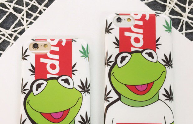 新款正品潮牌supreme科米蛙iphone7 plus 6s手机壳苹果配件保护套