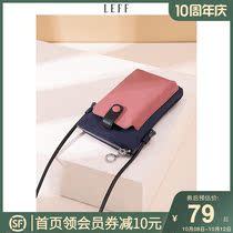 LEFF Leif nylon vertical mobile phone bag women shoulder bag canvas Oxford cloth lightweight mini small bag mobile phone bag