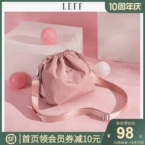 LEFF Leif Bucket Bag Women 2021 New Tide Drawstring Bag shoulder bag Joker Nylon Canvas Small Bag Tide