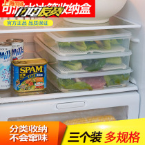 Baru kitchen fresh box food refrigerator sealing box with covered fruit and vegetable storage box 3 packages