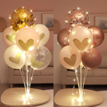 Macaron balloon table floating column luminous with lamp wedding room set Christmas birthday decoration scene arrangement party