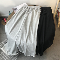2021 Spring Autumn Season New Pendant Sensation Broadlegged Pants Women Ins slim 100 lap grey High waist loose straight cylinder pants Long pants