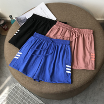 Summer new wide-leg ins shorts womens high waist wear Korean loose sports casual hot pants thin and wild