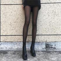 Japanese black underpants female spring and autumn winter black stockings with pantyhose velvet and thicker leg artifact insnet red