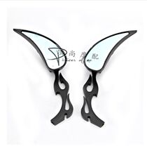 Motorcycle ghost fire pedal Harley Cruise Prince car modified skull ghost head flame personality rearview mirror mirror