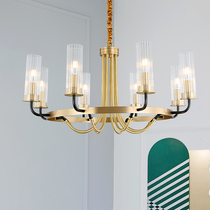 Postmodern full copper light extravagant living room chandelier American minimalist restaurant creative personality bedroom living room lamp upscale