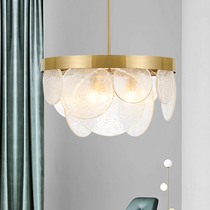 Post-modern bedroom glass chandelier metal model room dining room stylish living room simple Nordic light luxury creative personality