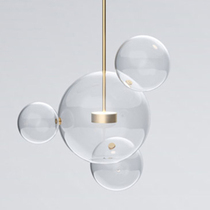 Postmodern bubble Nordic single-head glass chandelier designer creative living room restaurant-like board room lamps