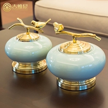 Ceramic decorations TV cabinet ornaments living room books room creative household accessories American modern new Chinese style