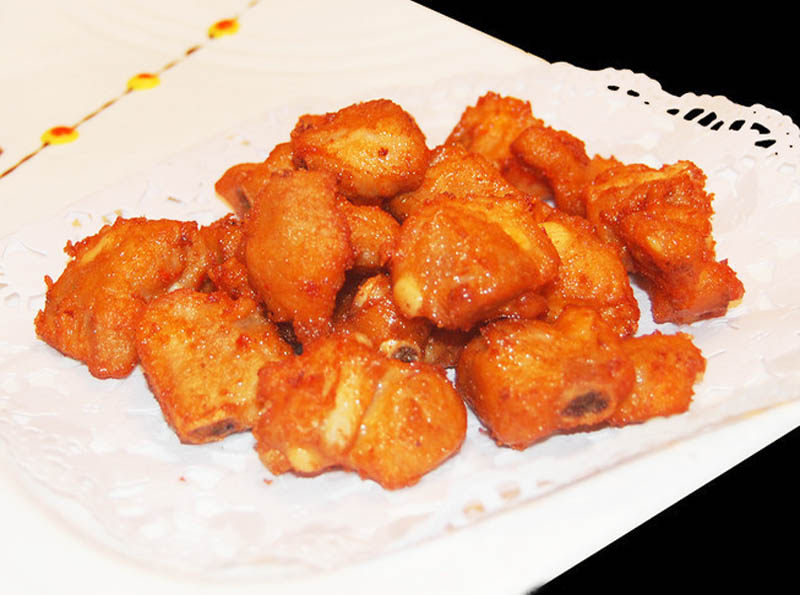 蒜香脆皮骨 香脆调味猪排骨 酒店特色菜半成品 油炸烧烤红烧400克