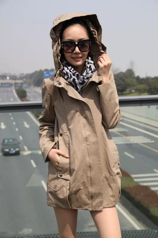 Phụ nữ Hàn Quốc mùa thu / mùa đông 2017 áo khoác dài mỏng mảnh mai áo khoác giản dị nữ cộng với áo gió cỡ lớn MM - Trench Coat