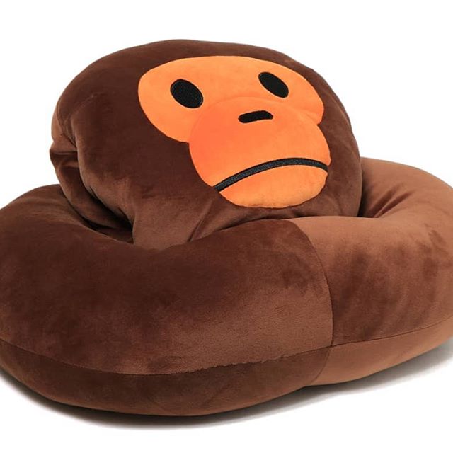 憧れの APE BIG HEAD CUSHION エイプフェイス クッション
