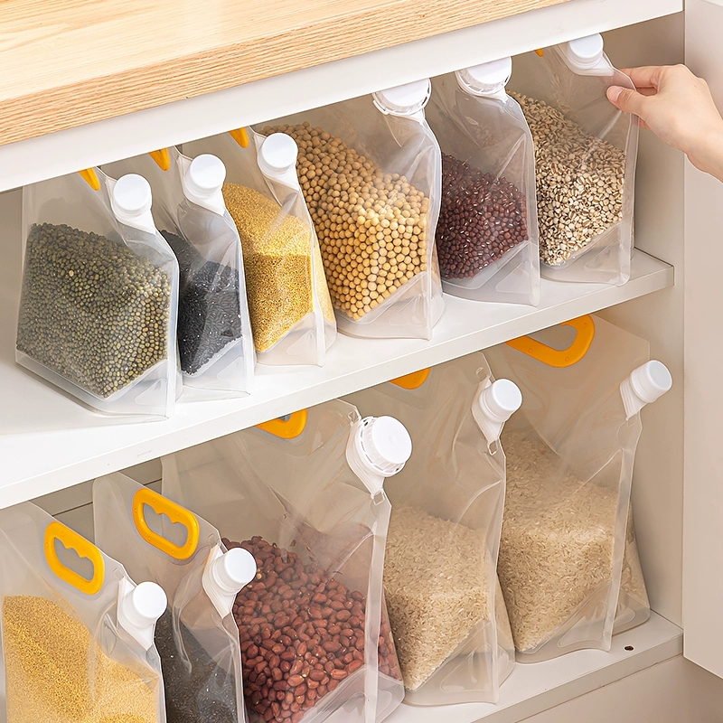 Five cereals Cereals Containing sealed bag Food grade moisture-proof and anti-bug kitchen fridge refreshing box rice barrel rice bag storage tank-Taobao