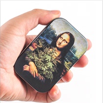 Portable cigarette case 20 square tinplate cigarette case creative cigarette case moisture-proof folding hand cigarette box