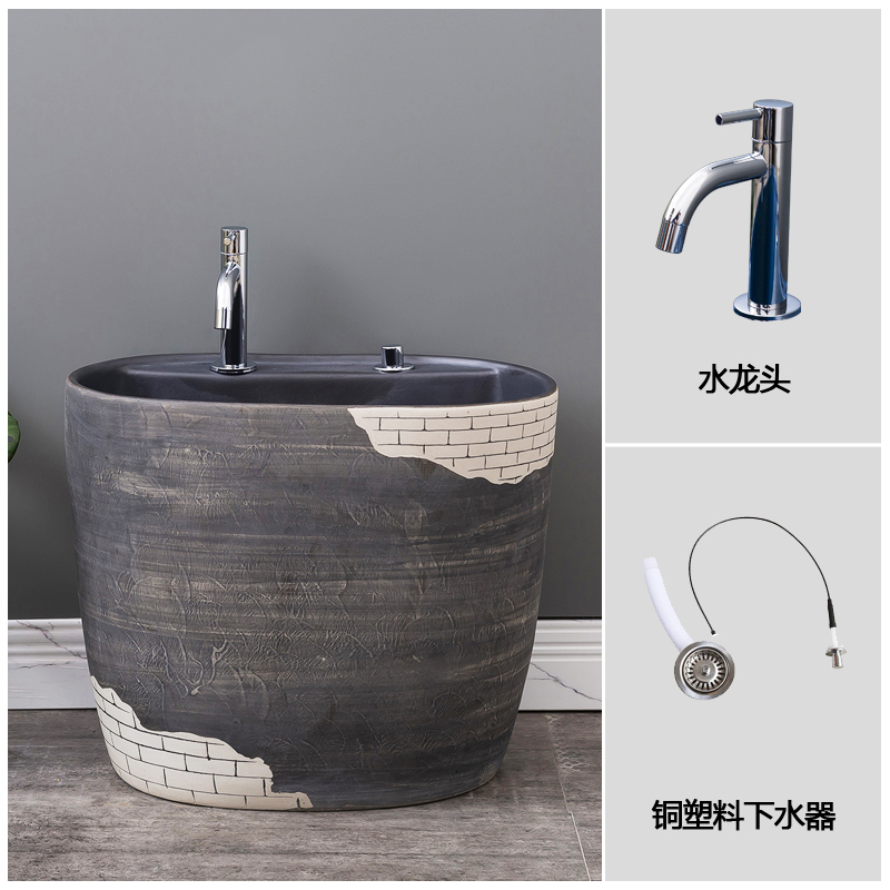 Chinese style restoring ancient ways household balcony is suing ceramic mop pool for wash basin bathroom art mop pool mop pool