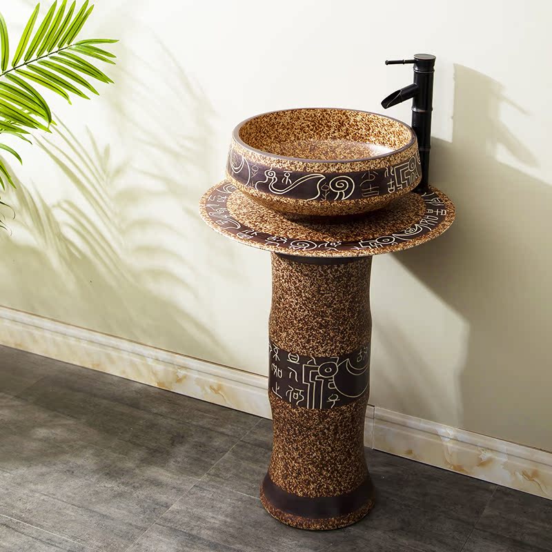 Ceramic column basin to one stage art basin water basin courtyard lavatory toilet lavabo, balcony