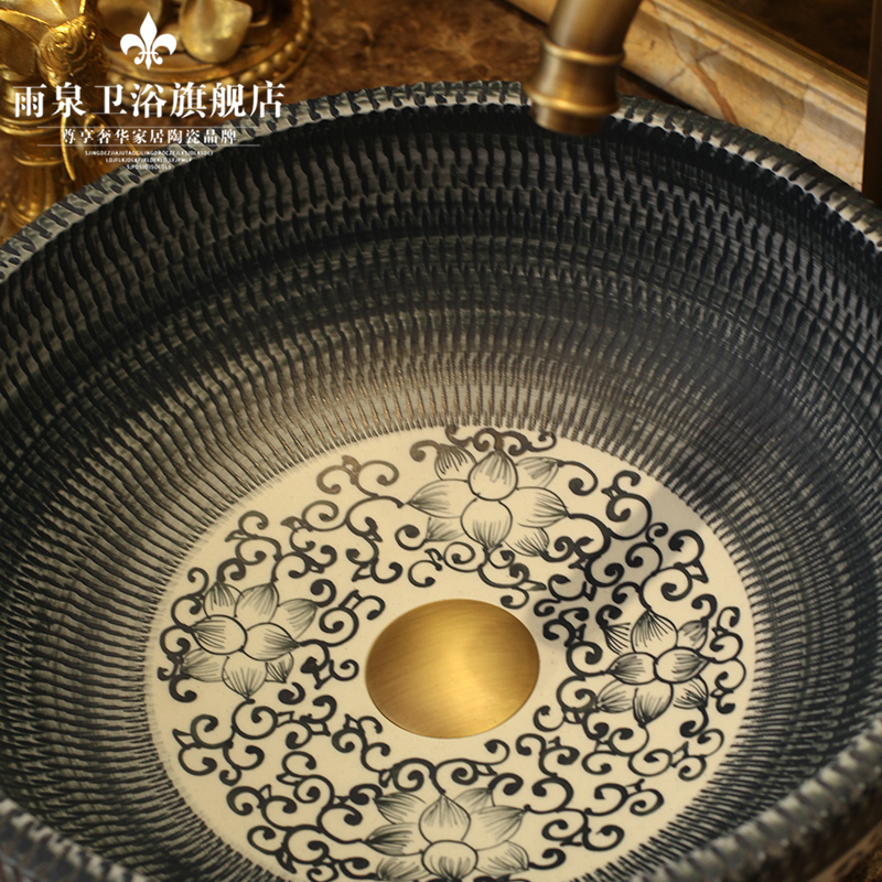 Jingdezhen ceramic stage basin art restoring ancient ways round hotel toilet lavatory sink antique its