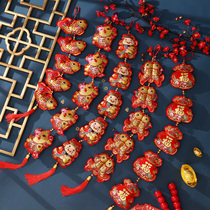 New Year decorations small pendants Spring Festival Fuwordfu Bag 2022 Tiger years New Chinese New Living room Heqing hanging decoration arrangement