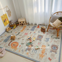 Korean cute animal cartoon dinosaur Chenille floor mat Baby non-slip crawling mat game carpet