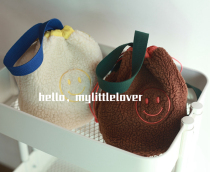 Han Tongtong custom Lamb hair mini cute smiling face corset bag childrens satchel bag