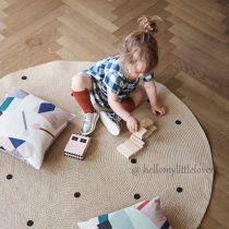 INS custom exclusive Nordic same linen circular geometric pattern childrens room famous room carpet
