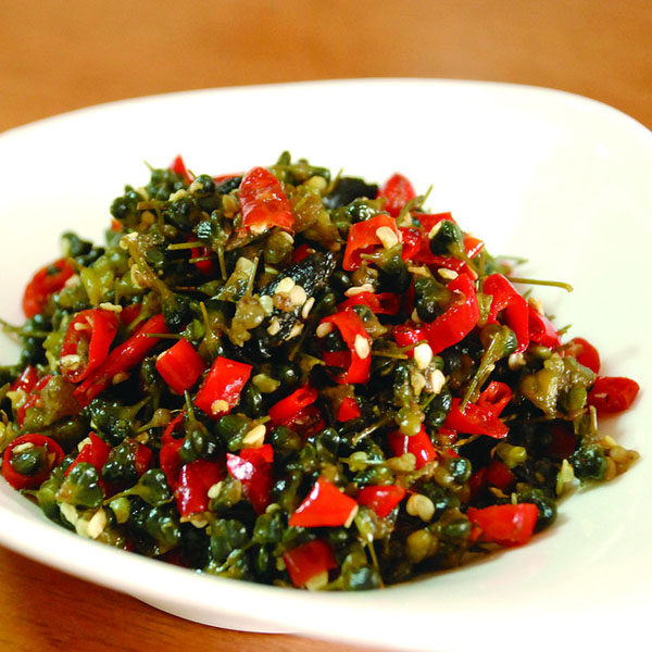 山里香韭菜花腌干巴菌350g 咸菜下饭菜云南特产调料小菜酱菜泡菜