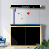 New super white fish tank living room household bottom filter aquarium lazy people free water ecological smart glass dragon and Fish Tank