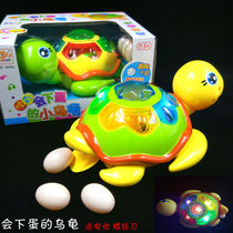 Electric toys Egg laying turtle baby baby with sound light music simulation animal Turtle children 61 gifts
