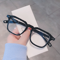 Korean version of flat lens small square glasses myopia female flat large frame net red frame frame can be matched with degree male Korean wave