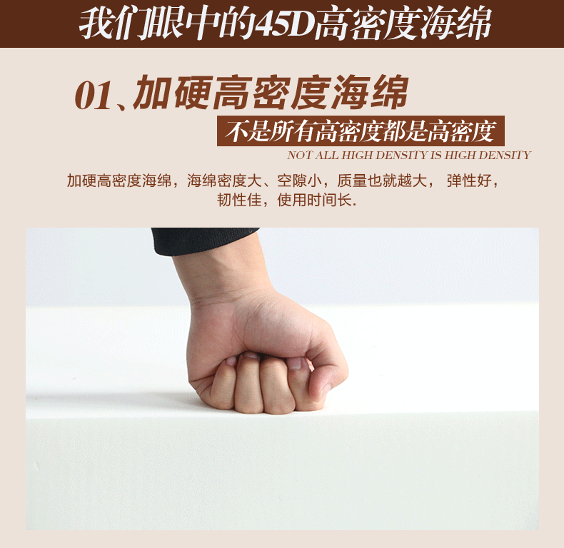 【45d】加硬高密度海绵 沙发垫飘窗垫海绵垫坐垫子加厚定做订定制