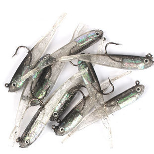 anmuka luya soft bait paage lead fish small gray fish with hook soft fish 6 grams 7cm fishing mandarin fish perch bionic bait