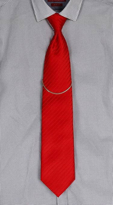 ifsong 银色金色精美领带链 领带夹 男士领带链子礼盒装 包邮