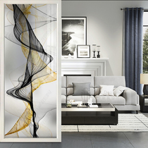 Art glass screen partition modern entrance background frosted translucent abstract figure European-style simple cabinet ink painting