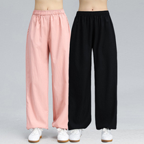 Taiji suit pants solid color men and women Summer 2019 new tai chi boxing team uniform loose bloomers