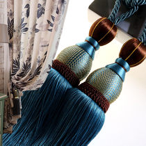 Modern simple and exquisite handmade Pearl Curtain strap hanging ball tassel ball tassel fine soft and not wrinkled